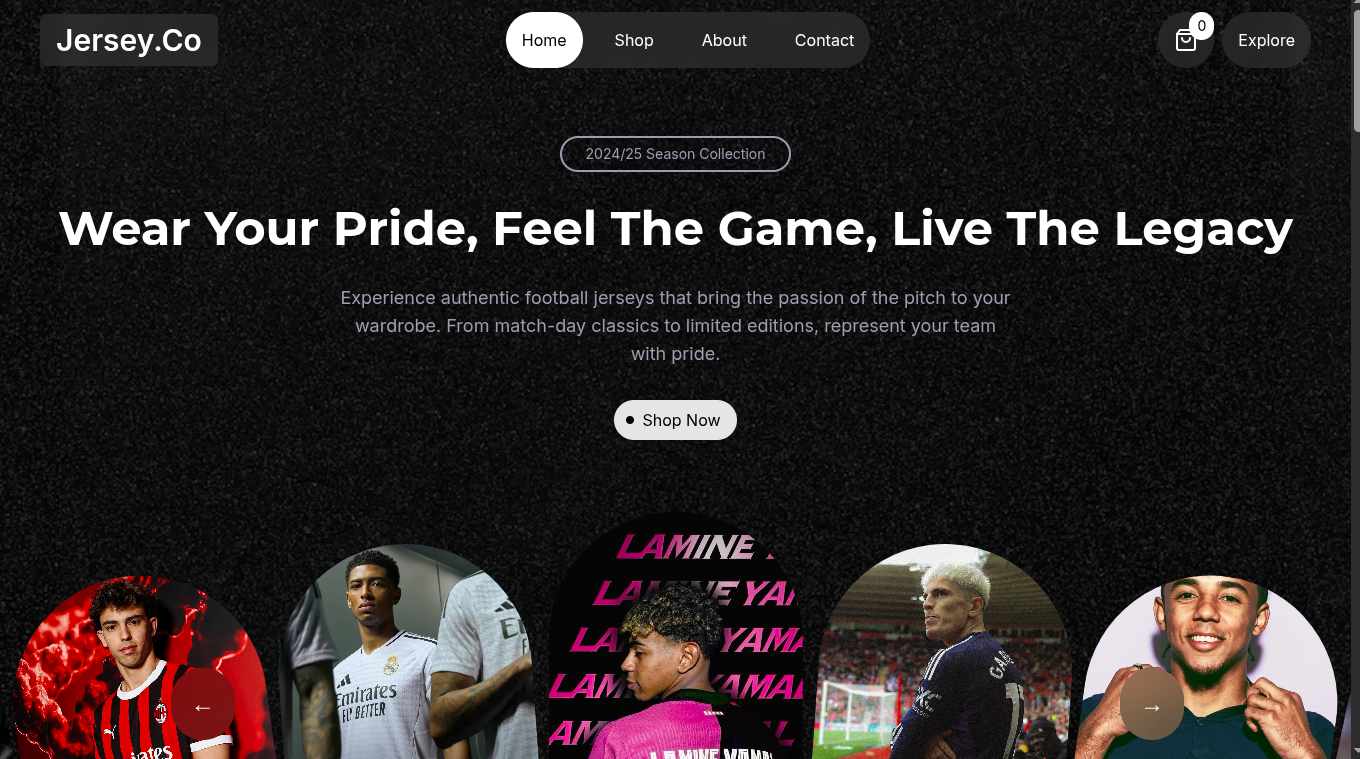 Jersey.Co project screenshot